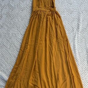 Lulu's Yellow Strapless Gown for Weddings